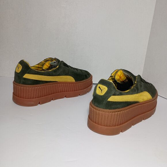 Fenty x PUMA Cleated Creeper Rosin By Rihanna 366268-01 Womens 9.5 Green Suede - Picture 3 of 16